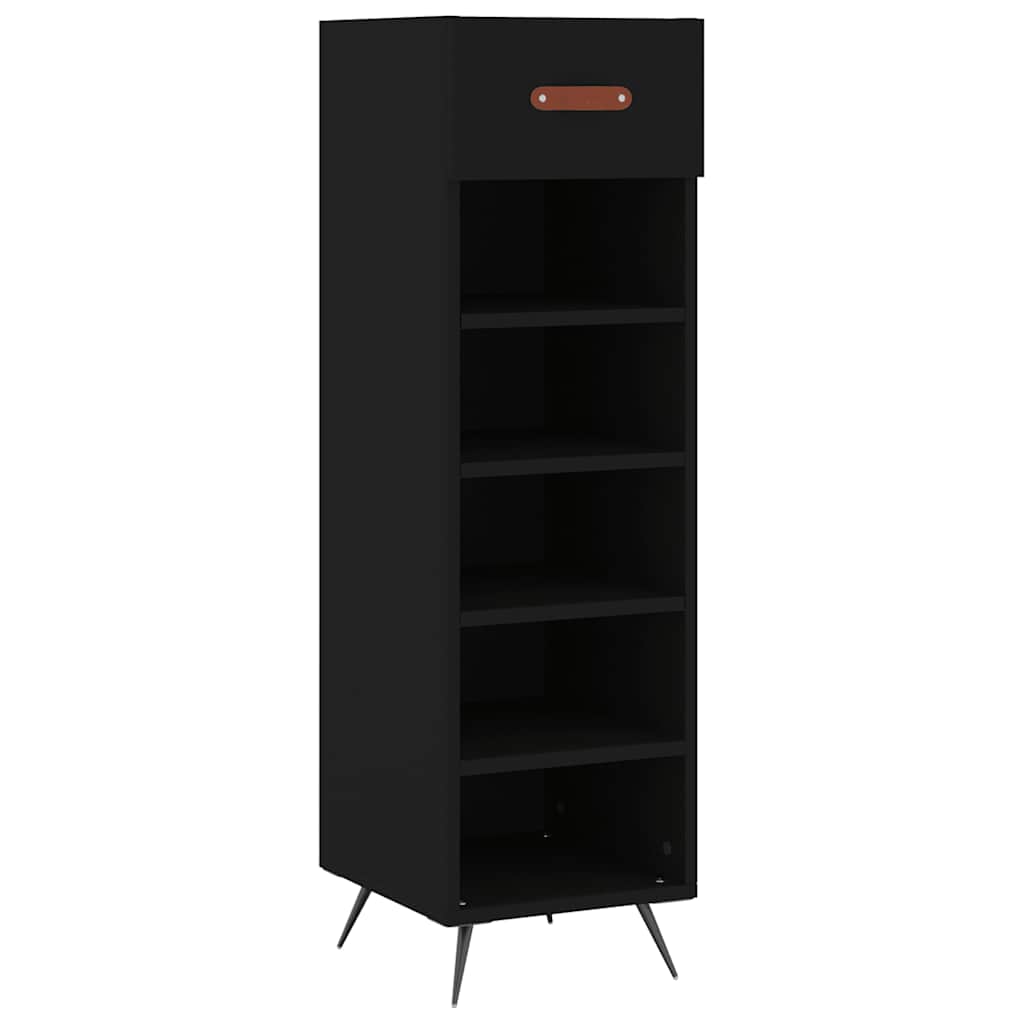 Vidaxx Schuhschrank 30x35x105 cm lackiertes Holz schwarz