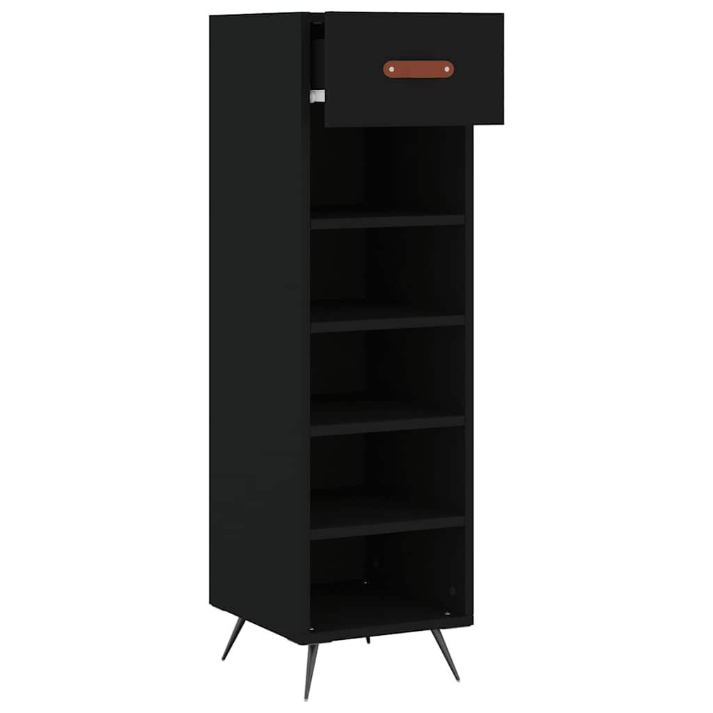 Vidaxx Schuhschrank 30x35x105 cm lackiertes Holz schwarz