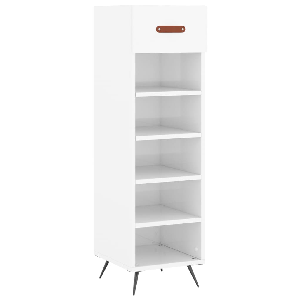 Vidaxx Schuhschrank 30x35x105 cm lackiertes Holz Hochglanz weiß