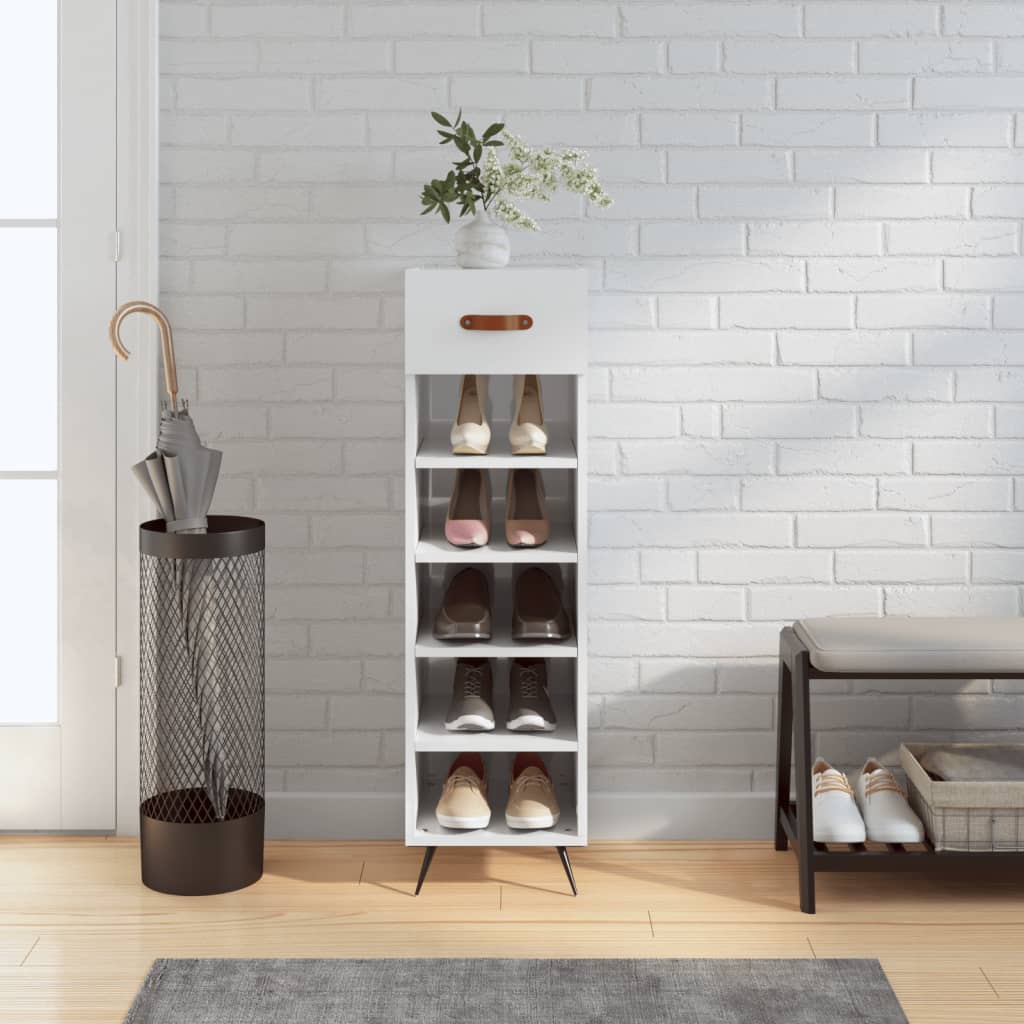 Vidaxx Schuhschrank 30x35x105 cm lackiertes Holz Hochglanz weiß