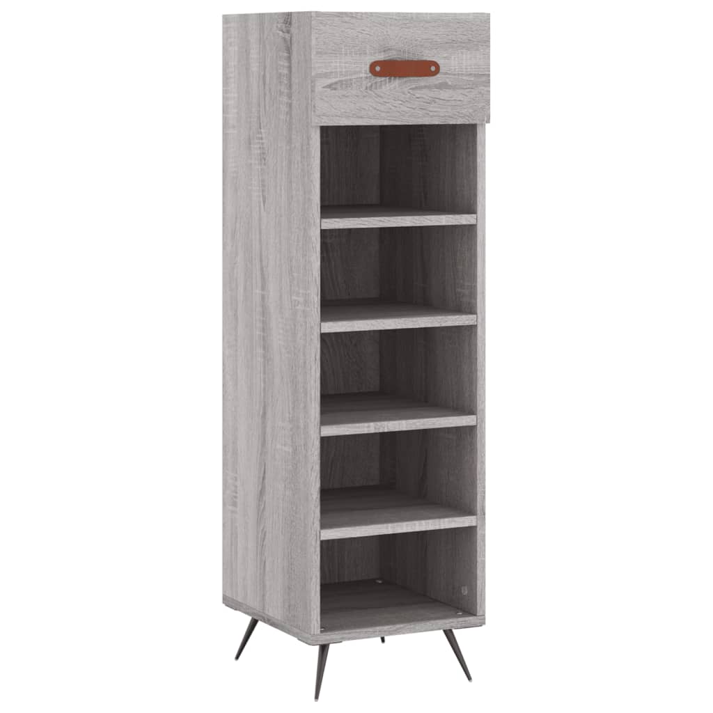 Vidaxx Schuhschrank 30x35x105 cm, Holzwerkstoff, Farbe Sonoma-Eiche grau