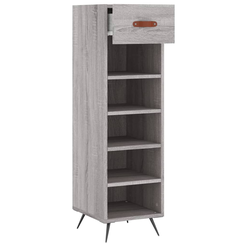 Vidaxx Schuhschrank 30x35x105 cm, Holzwerkstoff, Farbe Sonoma-Eiche grau