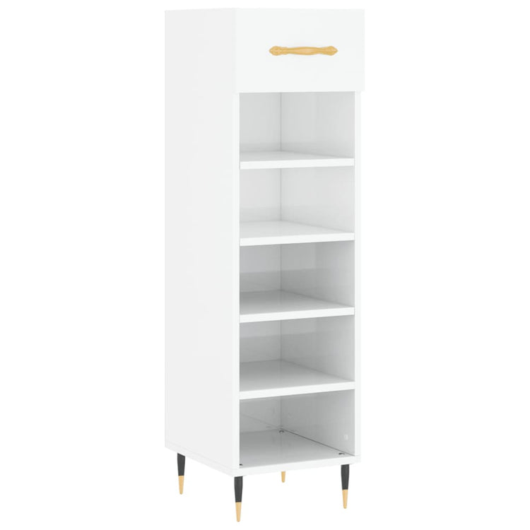 Vidaxx Schuhschrank 30x35x105 cm lackiertes Holz Hochglanz weiß