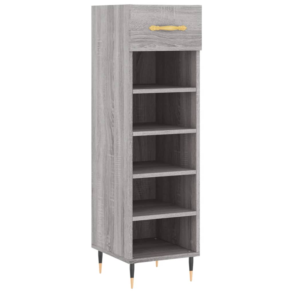 Vidaxx Schuhschrank 30x35x105 cm, Holzwerkstoff, Farbe Sonoma-Eiche grau