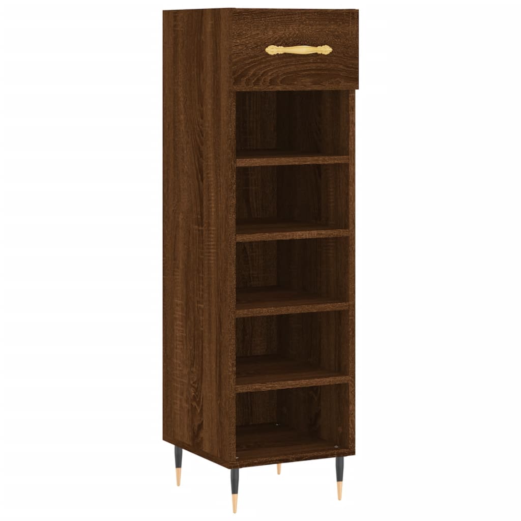 Vidaxx Schuhschrank 30x35x105 cm, fertige Holzfarbe, braune Eiche