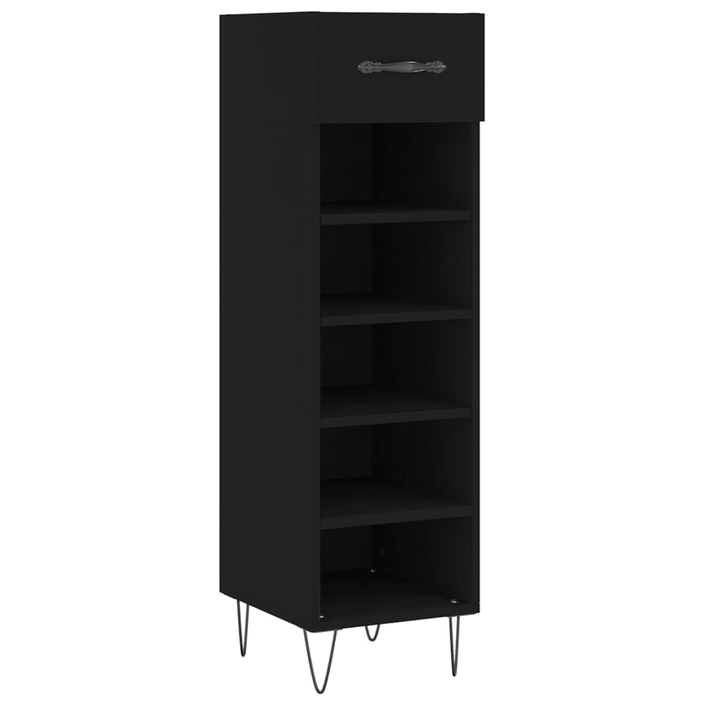 Vidaxx Schuhschrank 30x35x105 cm lackiertes Holz schwarz