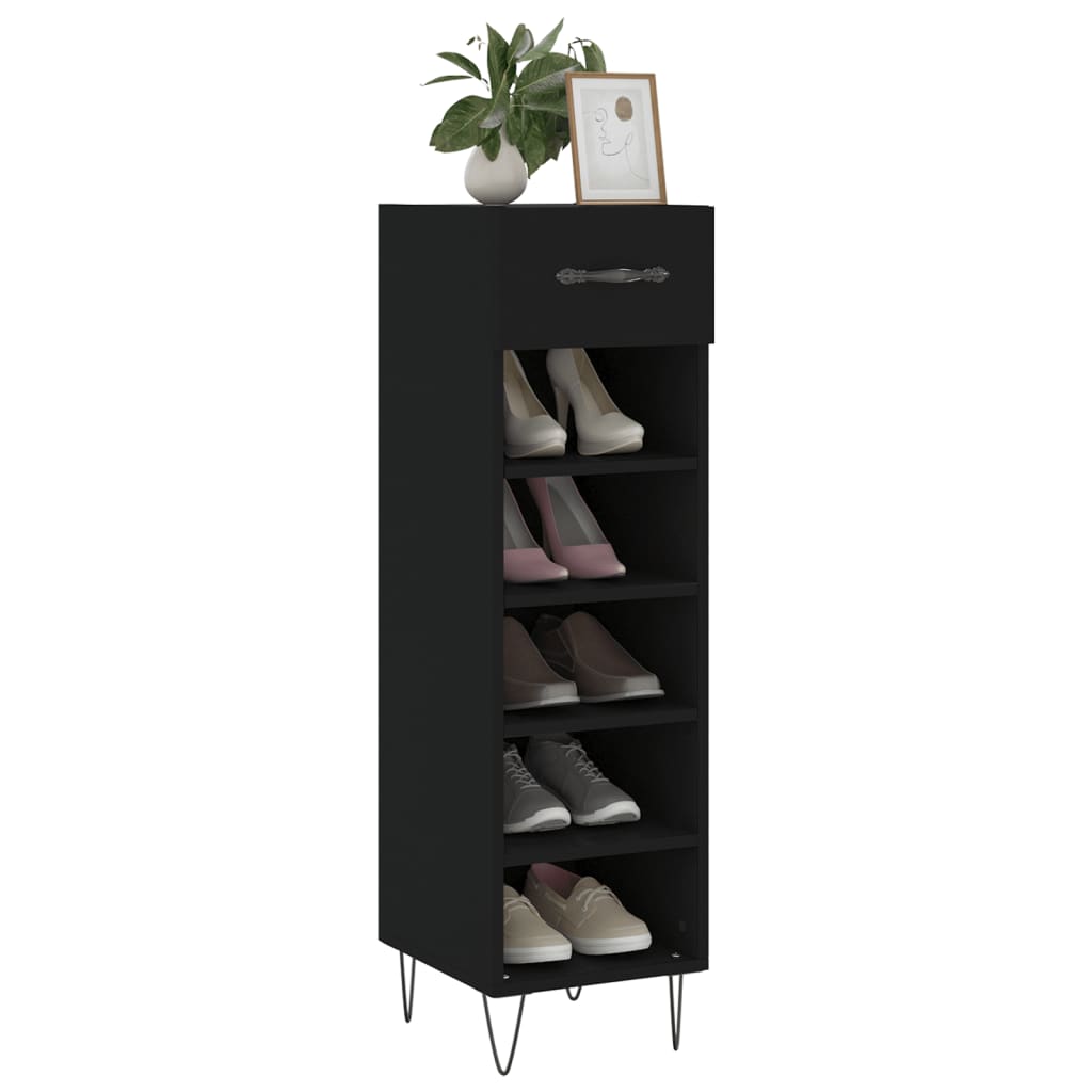 Vidaxx Schuhschrank 30x35x105 cm lackiertes Holz schwarz