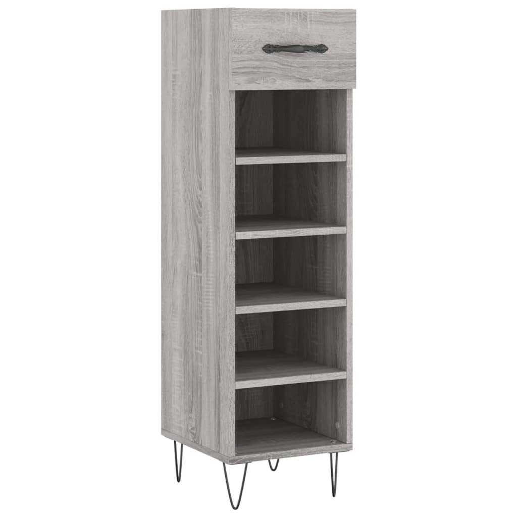 Vidaxx Schuhschrank 30x35x105 cm, Holzwerkstoff, Farbe Sonoma-Eiche grau