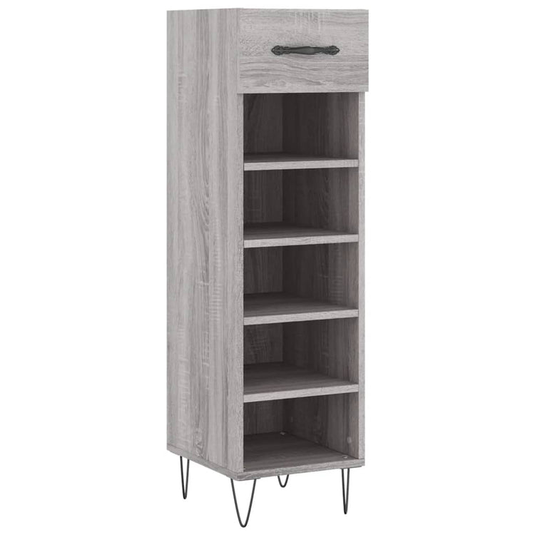 Vidaxx Schuhschrank 30x35x105 cm, Holzwerkstoff, Farbe Sonoma-Eiche grau