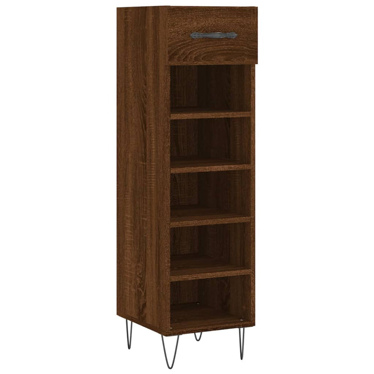 Vidaxx Schuhschrank 30x35x105 cm, fertige Holzfarbe, braune Eiche