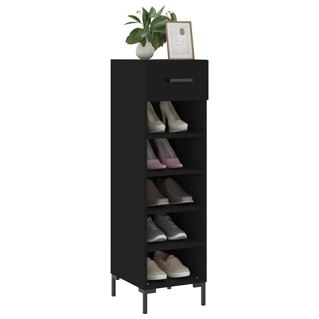 Vidaxx Schuhschrank 30x35x105 cm lackiertes Holz schwarz