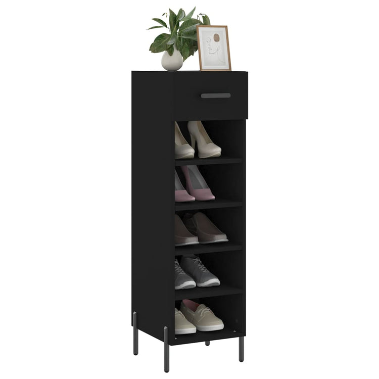 Vidaxx Schuhschrank 30x35x105 cm lackiertes Holz schwarz