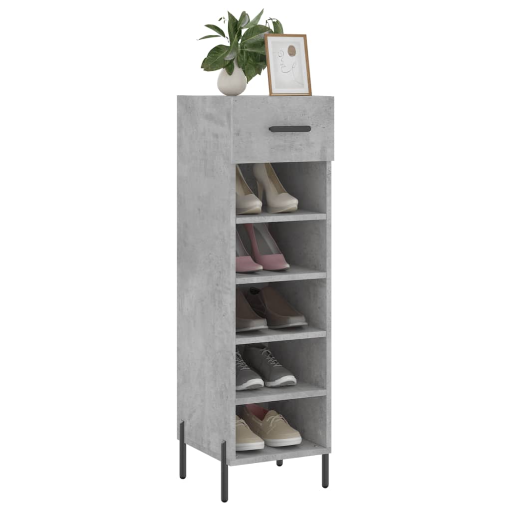 Vidaxx Schuhschrank 30x35x105 cm Holzwerkstoff betongrau