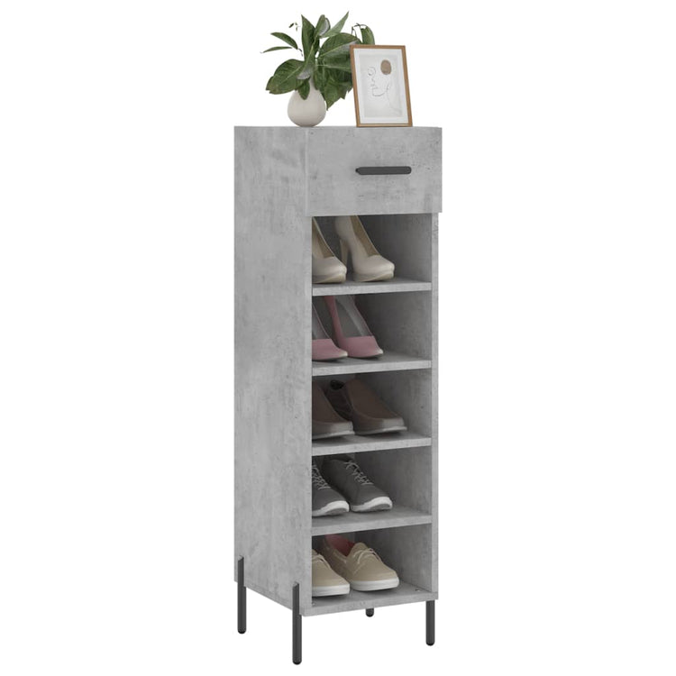 Vidaxx Schuhschrank 30x35x105 cm Holzwerkstoff betongrau