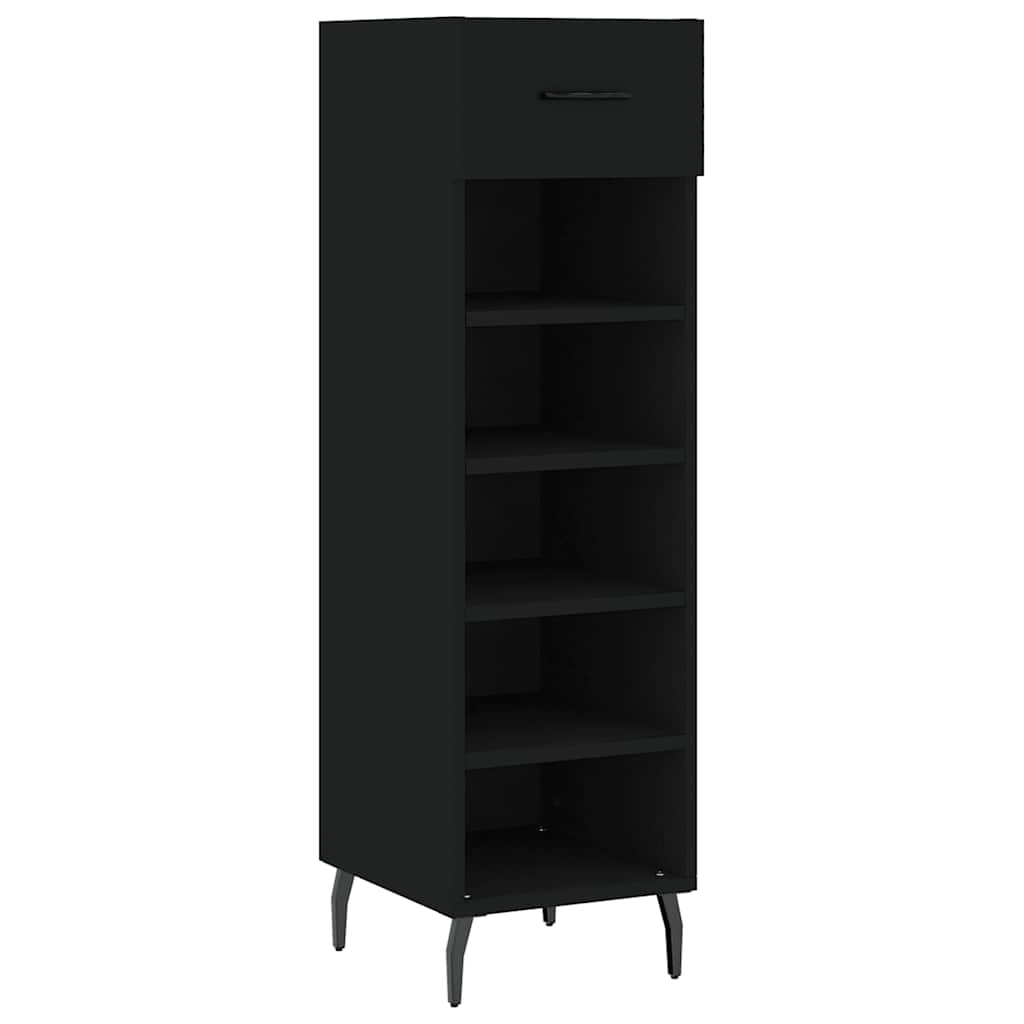 Vidaxx Schuhschrank 30x35x105 cm lackiertes Holz schwarz