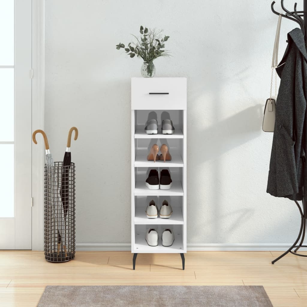 Vidaxx Schuhschrank 30x35x105 cm lackiertes Holz Hochglanz weiß