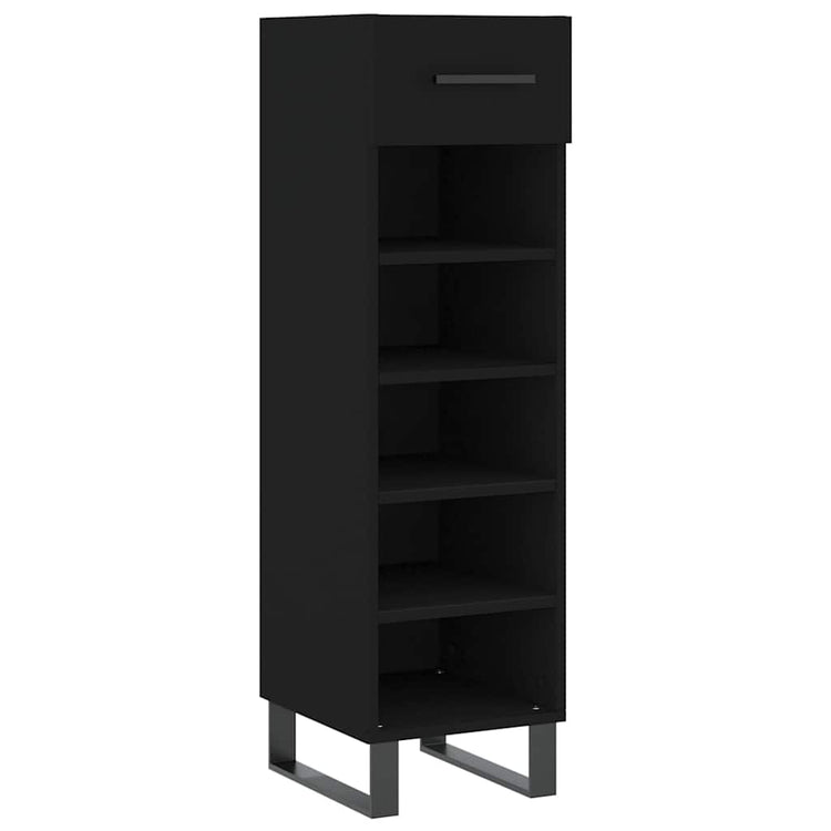 Vidaxx Schuhschrank 30x35x105 cm lackiertes Holz schwarz