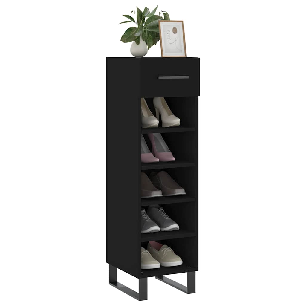 Vidaxx Schuhschrank 30x35x105 cm lackiertes Holz schwarz