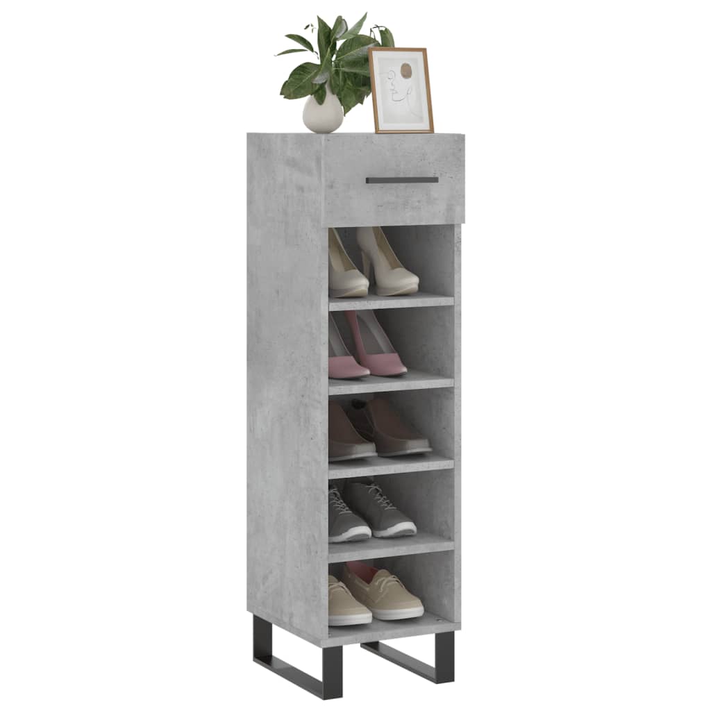 Vidaxx Schuhschrank 30x35x105 cm Holzwerkstoff betongrau