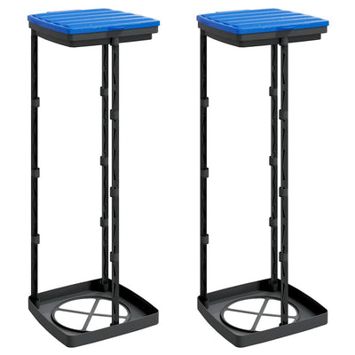 Vidaxl Müllsackhalter 2 PCs 120 l PP Schwarz und Blau