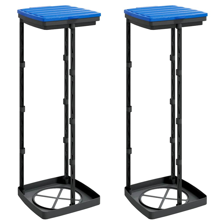 Vidaxl Müllsackhalter 2 PCs 120 l PP Schwarz und Blau