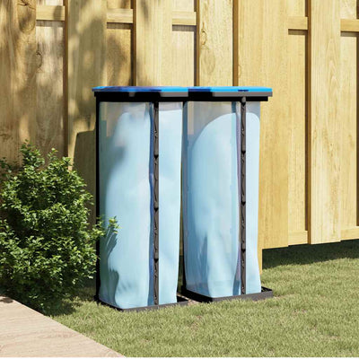 Vidaxl Müllsackhalter 2 PCs 120 l PP Schwarz und Blau
