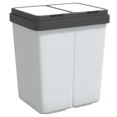 Vidaxl Müll kann 2x25 l weiß verdoppeln