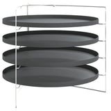 Vidaxl Pizza Pans 4 ST mit Rack Ø 28 cm Stahl - afbeelding 2