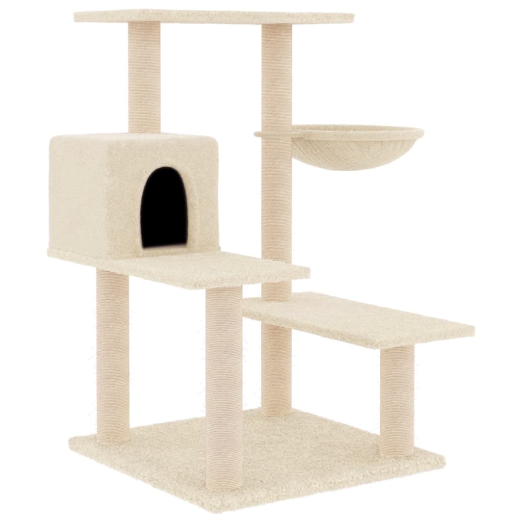 Vidaxl -Katzenmöbel mit Sisal -Kratzerpfosten 82,5 cm creme -colored