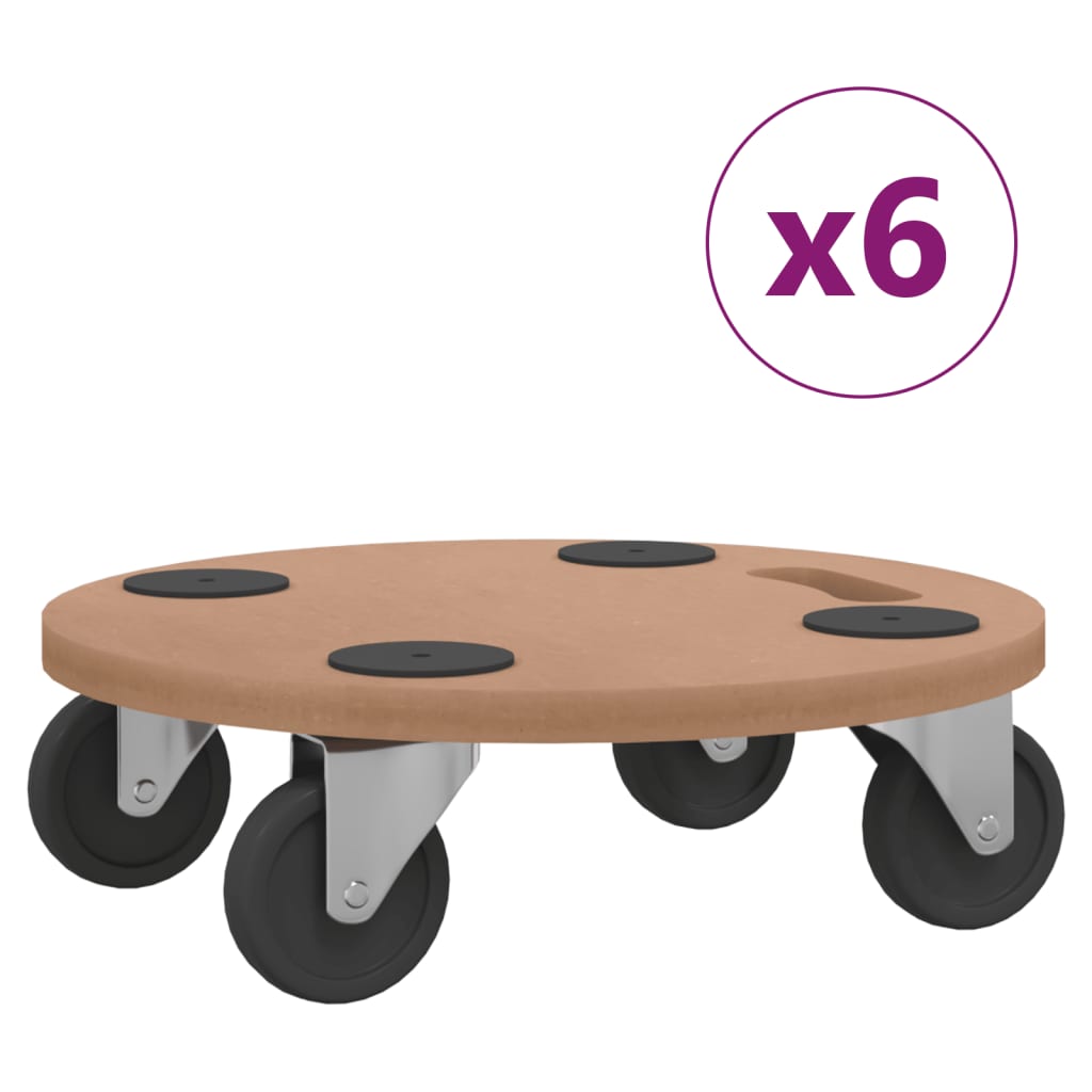 Vidaxl Möbelhunde 6 pc rechteckig bearbeitetes Holz