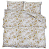 Vidaxl Duvet Overray Set 140x200 cm Baumwoll weiß und braun