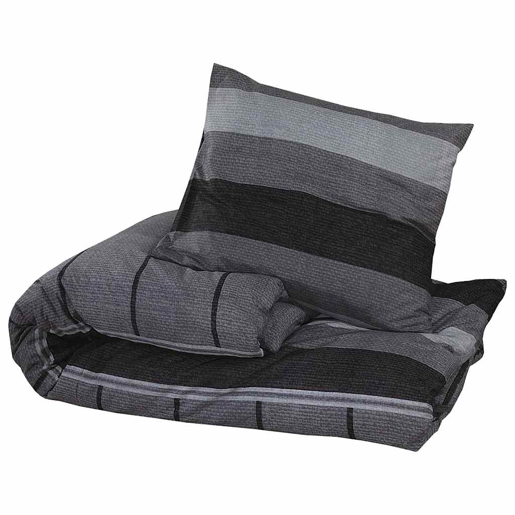 Vidaxl Duvet Overray Set 140x200 cm Baumwolle dunkelgrau