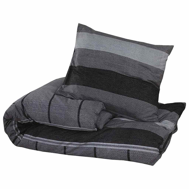 Vidaxl Duvet Overray Set 140x200 cm Baumwolle dunkelgrau