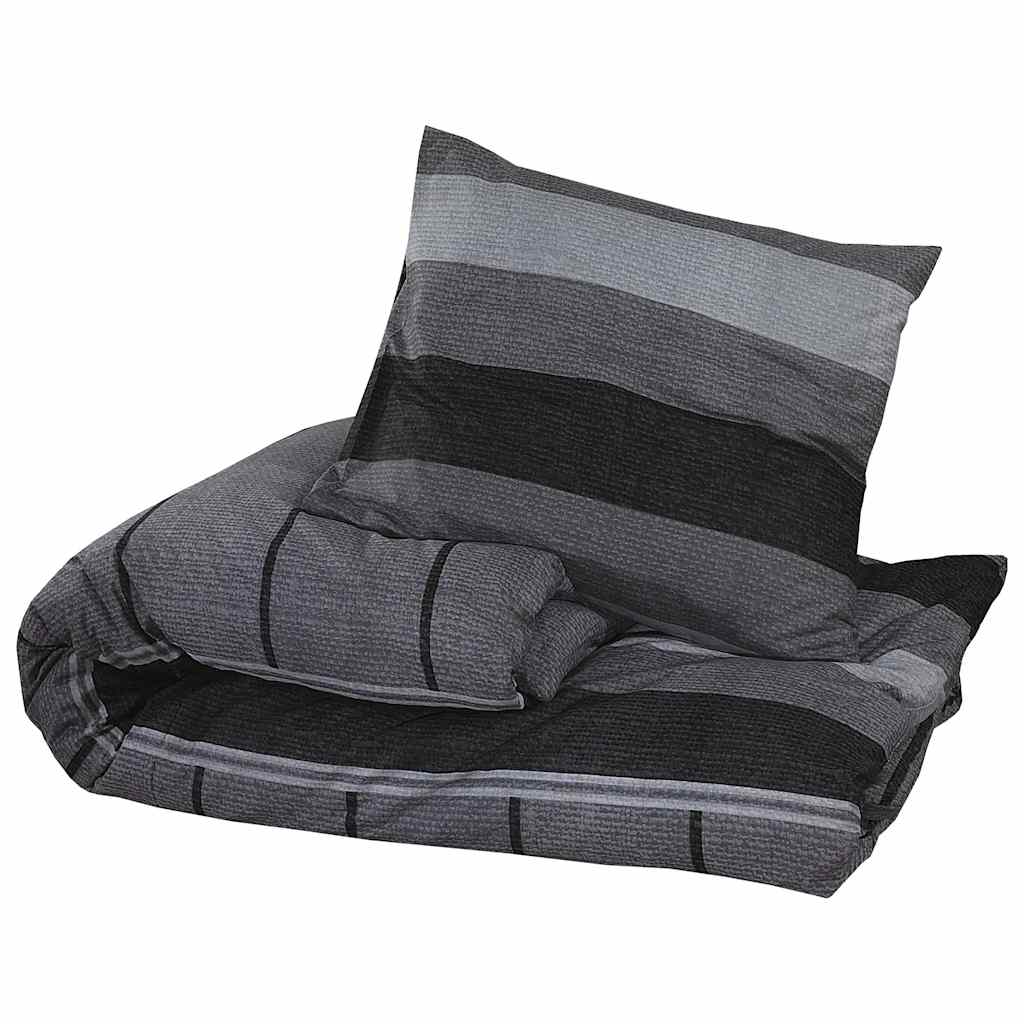 Vidaxl Duvet Overray Set 225x220 cm Baumwolle dunkelgrau