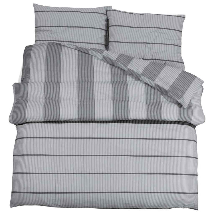 Vidaxl Duvet Crossing Set 200x200 cm Baumwollgrau