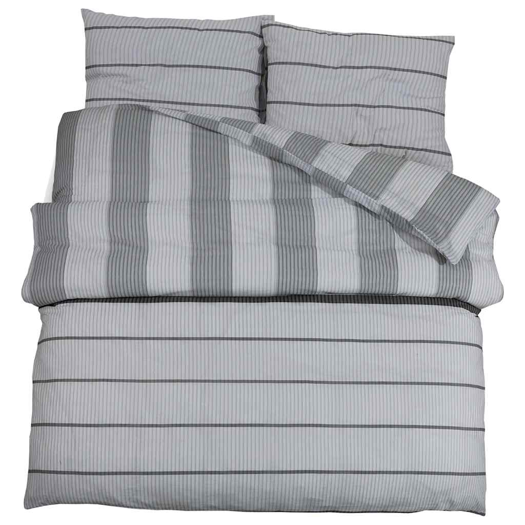 VIDAXL -Duvet -Überraschungs -Set 140x200 cm Baumwollgrau