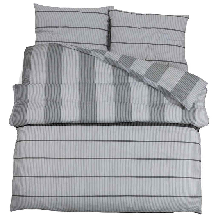 Vidaxl Duvet Crossing Set 200x200 cm Baumwollgrau