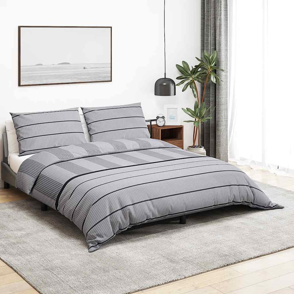 Vidaxl -Duvet -Überraschungs -Set 220x240 cm Baumwollgrau