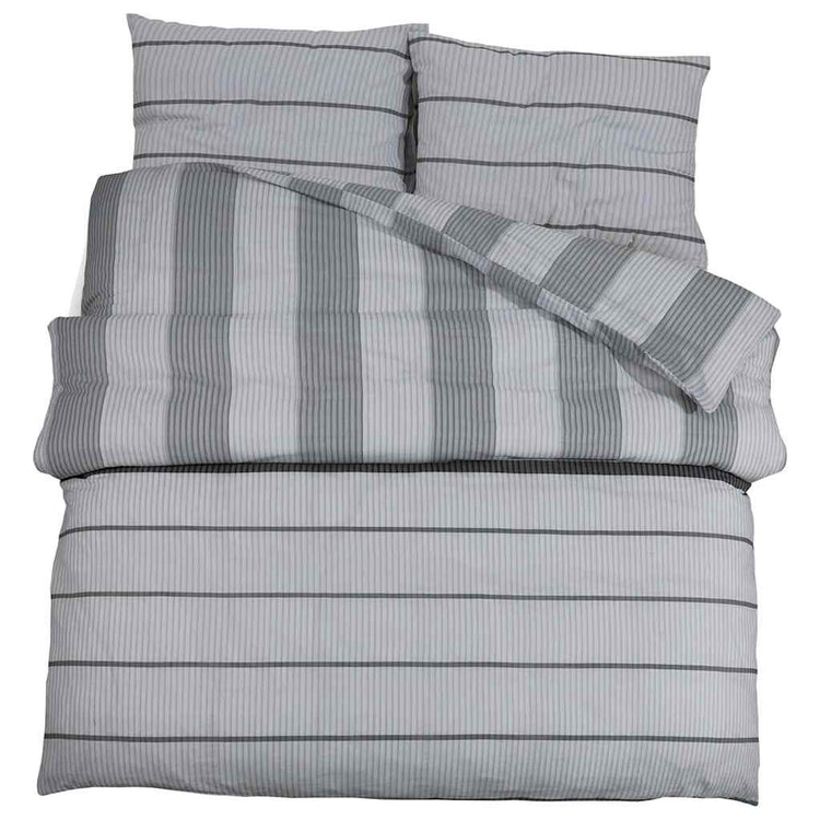 VIDAXL -Duvet -Überraschungs -Set 260x240 cm Baumwollgrau