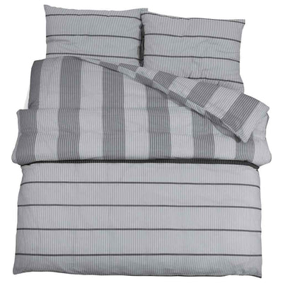 Vidaxl Duvet Crossing Set 155x220 cm Baumwollgrau