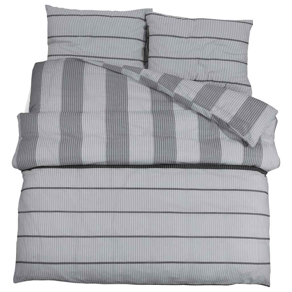 Vidaxl Duvet Crossing Set 200x200 cm Baumwollgrau