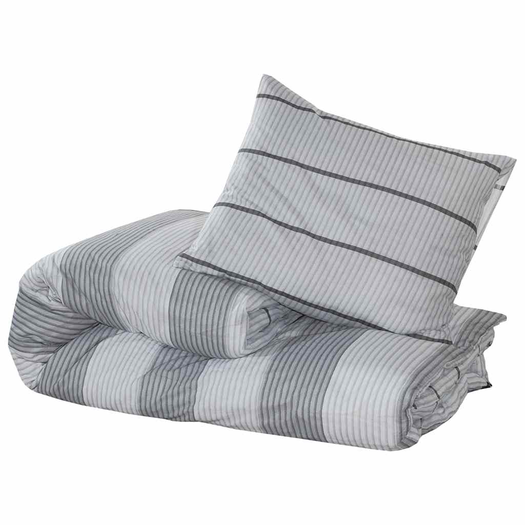 Vidaxl Duvet Crossing Set 200x200 cm Baumwollgrau
