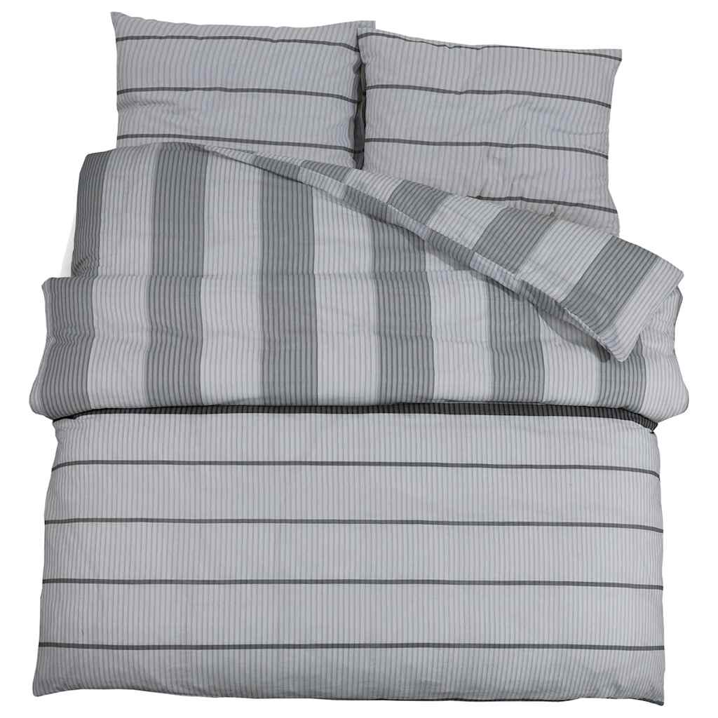 VIDAXL -Duvet -Überraschungs -Set 260x220 cm Baumwollgrau