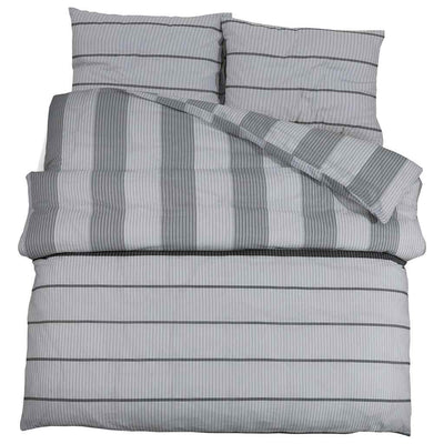 VIDAXL -Duvet -Überraschungs -Set 260x220 cm Baumwollgrau
