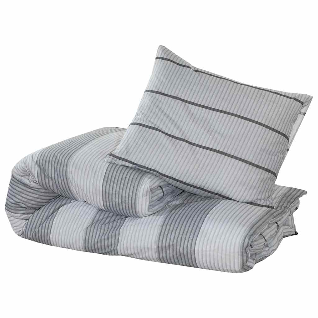 VIDAXL -Duvet -Überraschungs -Set 260x220 cm Baumwollgrau