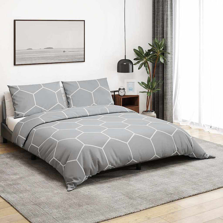 Vidaxl Duvet Crossing Set 200x200 cm Baumwollgrau
