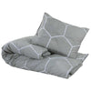 Vidaxl -Duvet -Überraschungs -Set 220x240 cm Baumwollgrau