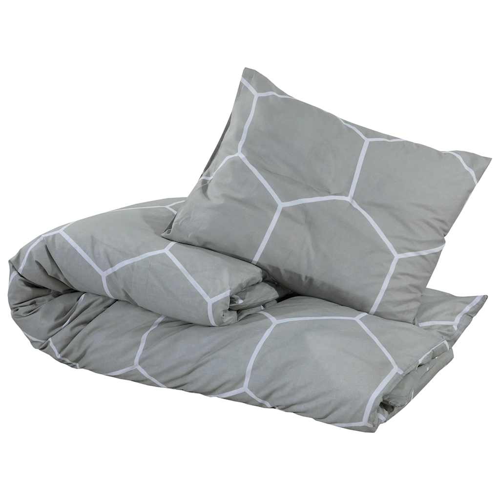 Vidaxl -Duvet -Überraschungs -Set 220x240 cm Baumwollgrau