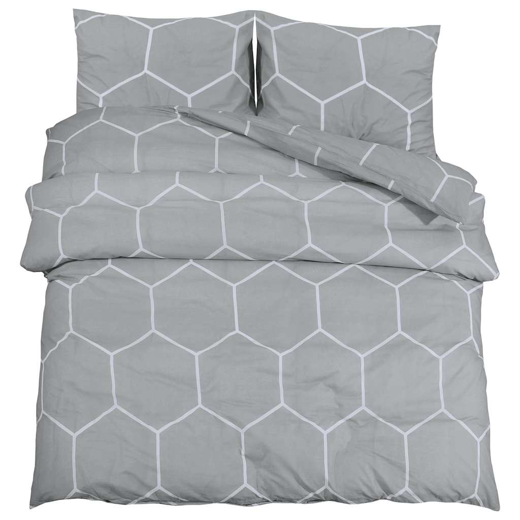 Vidaxl Duvet Crossing Set 155x220 cm Baumwollgrau
