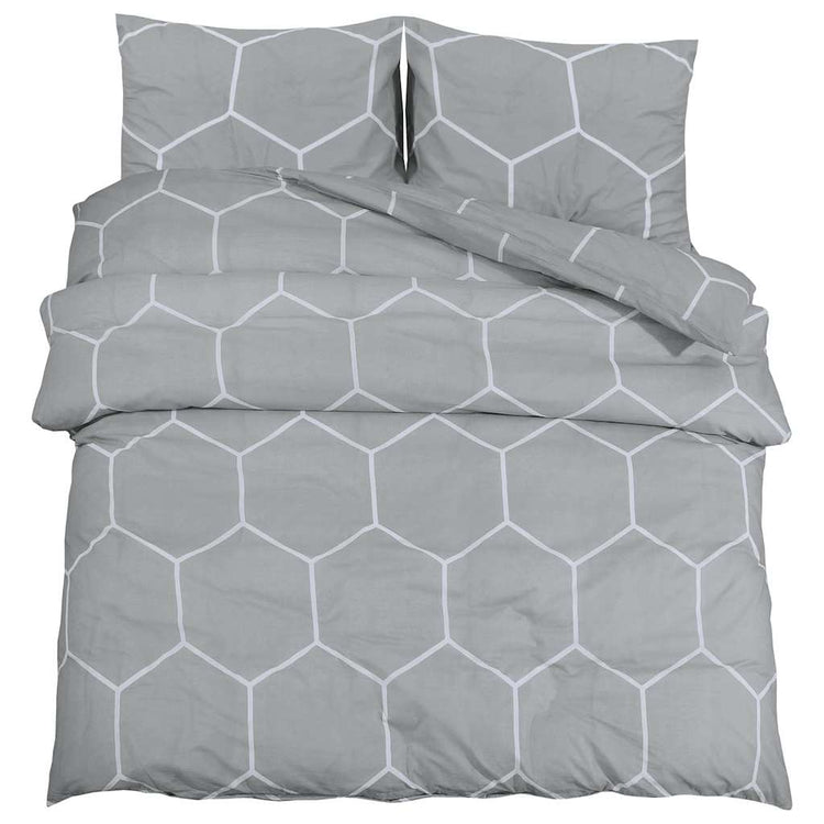 Vidaxl Duvet Crossing Set 155x220 cm Baumwollgrau
